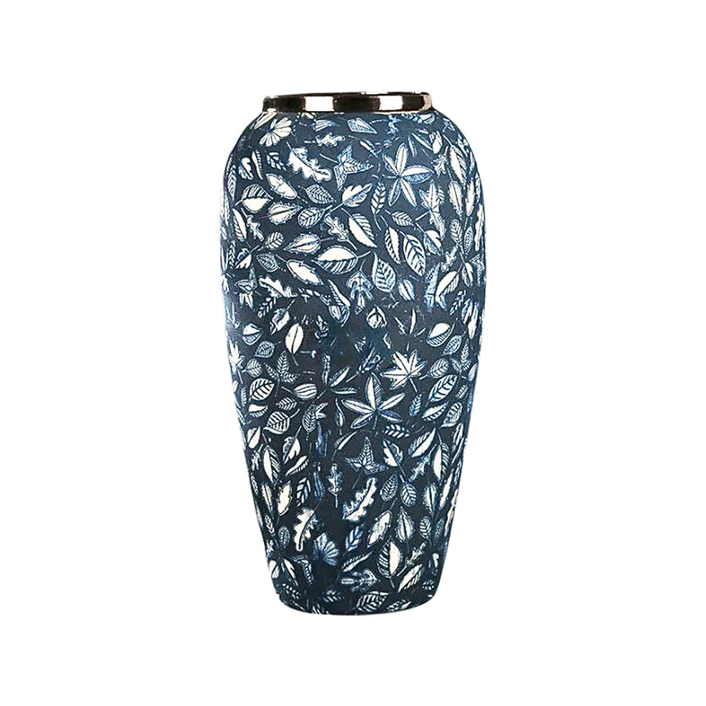SOGA 35x17cm Blue Large Ceramic Flower Vase Elegant Living Room Home Decor