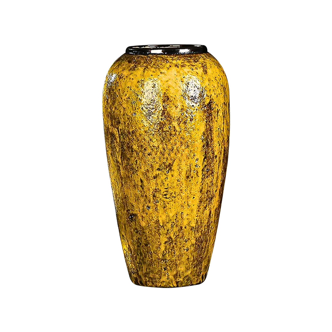SOGA 35x17cm Yellow Large Ceramic Flower Vase Elegant Living Room Home Decor