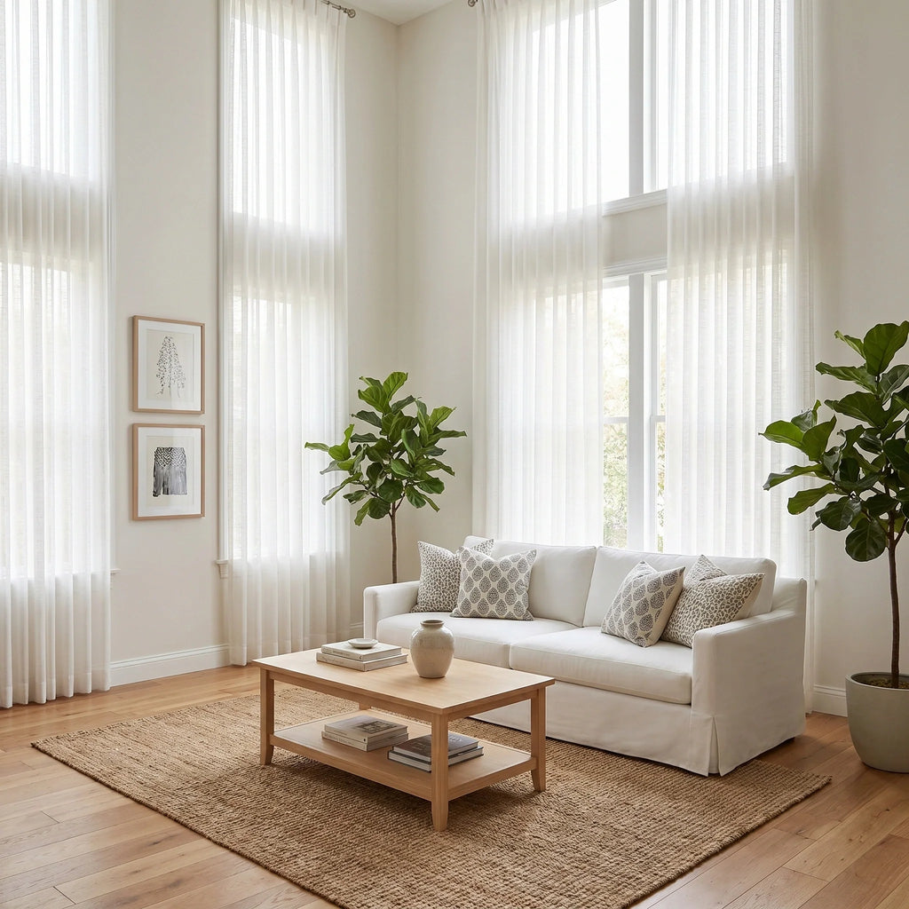 Theia Ripple Linen Sheer Curtain