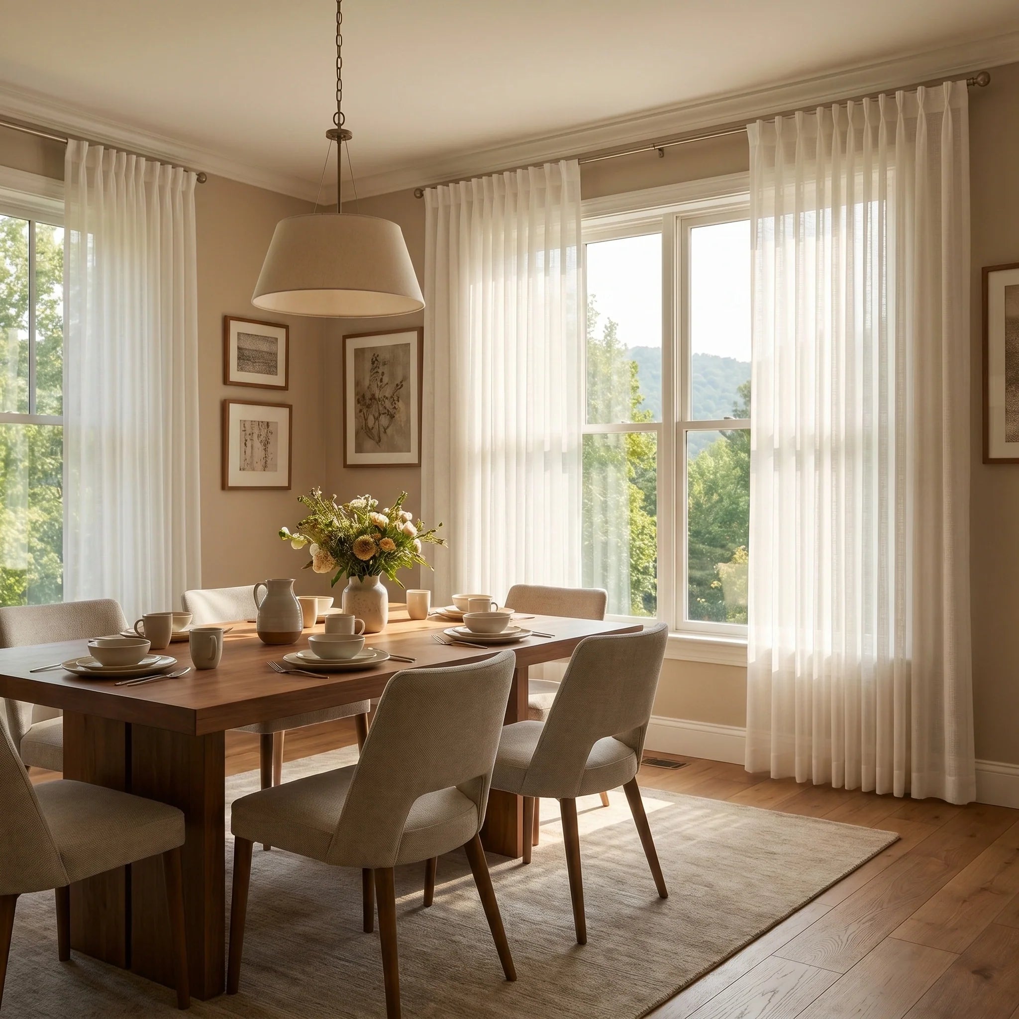 Theia Ripple Linen Sheer Curtain