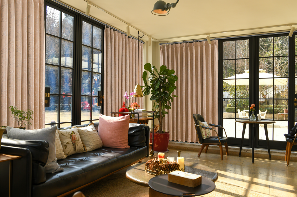 Elowen Embroidered-Pattern Cotton Curtain