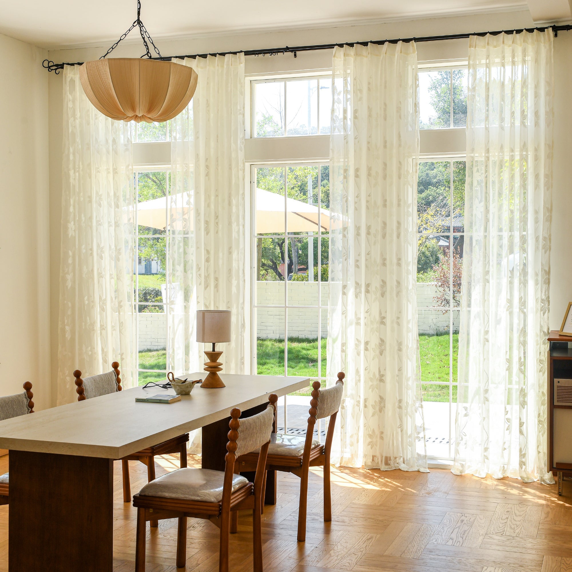 Custom Semi-Sheer Lace Voile Curtains