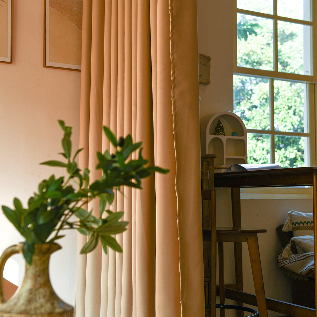 Custom Luxury Silk Fibers Blackout Room Divider Curtains