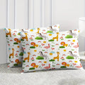 NNETM Cartoon Animal Microfiber Duvet Cover Set - Lion, Flamingo, Deer, Zebra Print (3pcs)