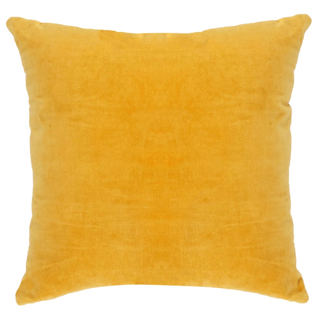 NNEVL Cushions Cotton Velvet 2 pcs 45x45 cm Yellow