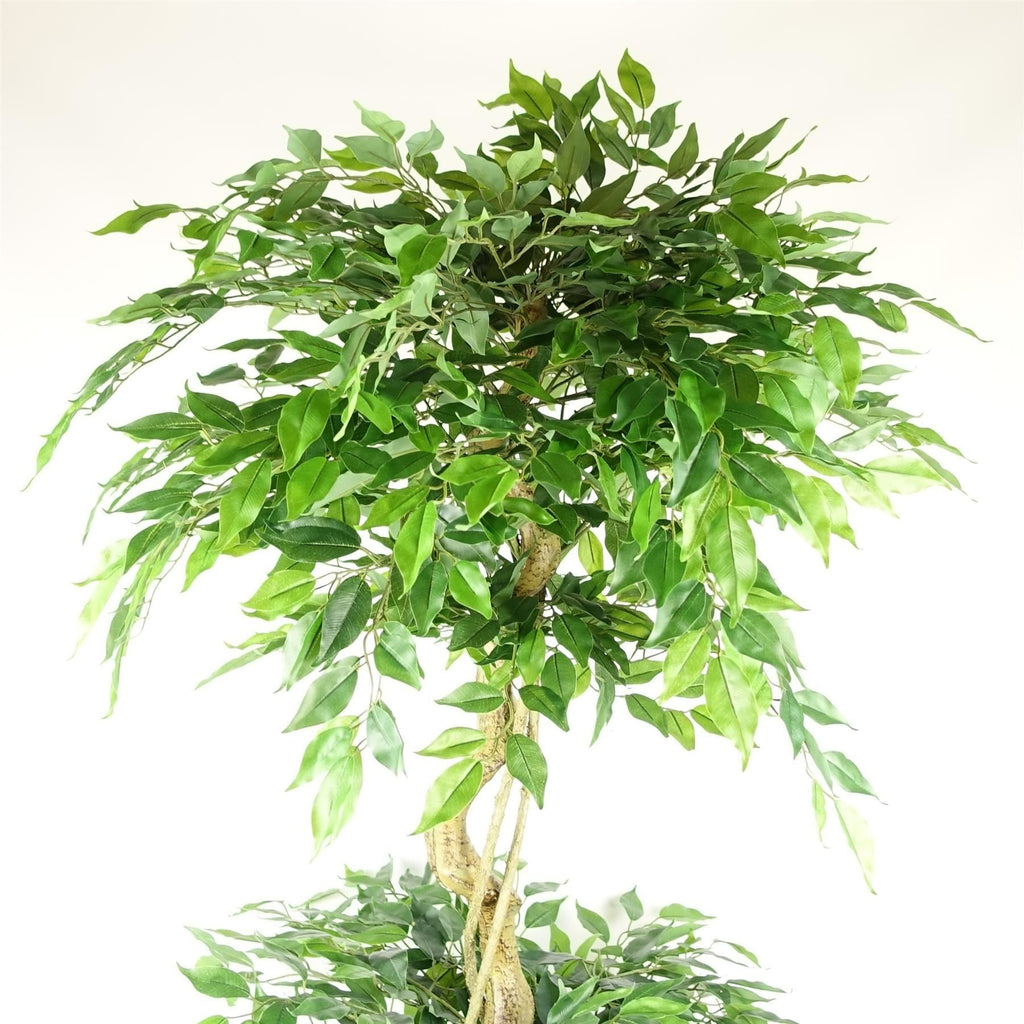 Artificial Ficus Triple Ball Tree 6ft Silver Metal Planter