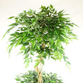 Artificial Ficus Triple Ball Tree 6ft Silver Metal Planter