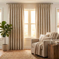 Clementine Embroidered-Pattern Pure Cotton Curtain