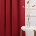 52 x 120 inch Solid Red Thermal Blackout Curtain Panels - Set of 2