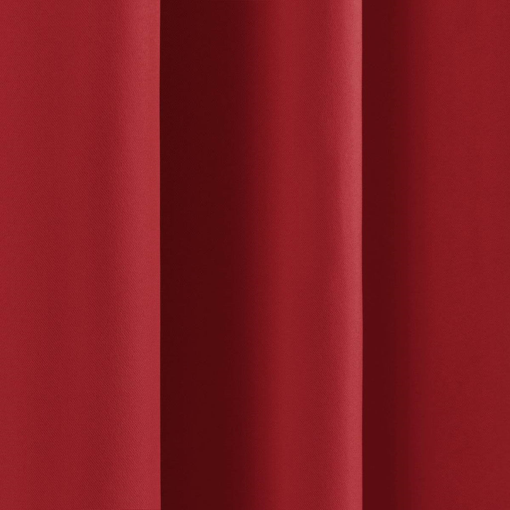 52 x 120 inch Solid Red Thermal Blackout Curtain Panels - Set of 2