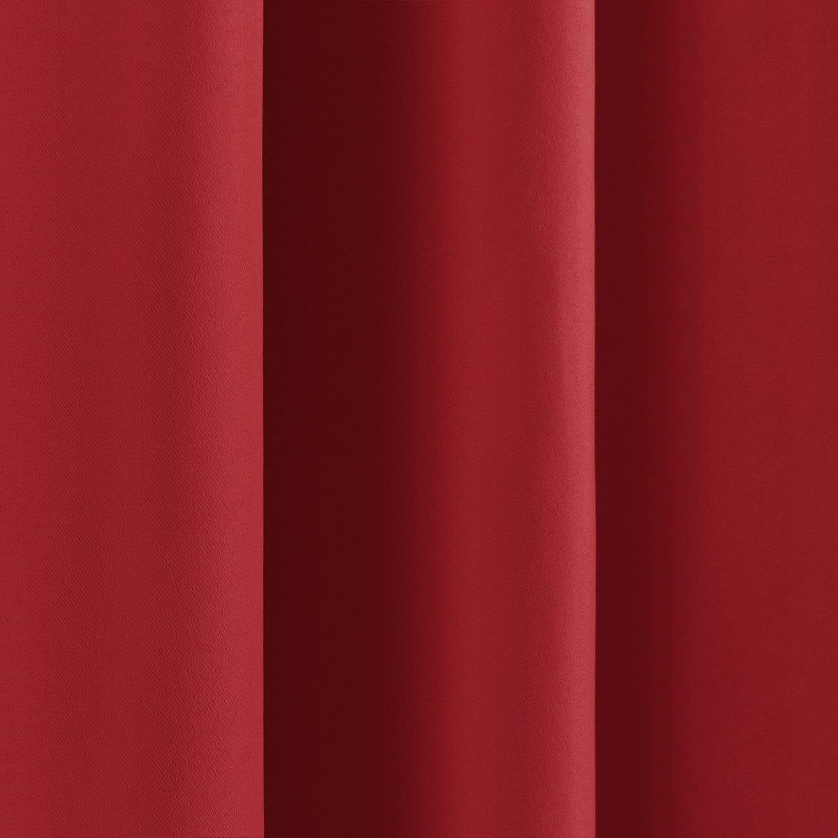 52 x 120 inch Solid Red Thermal Blackout Curtain Panels - Set of 2