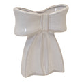 White Ceramic Bow Vase Large