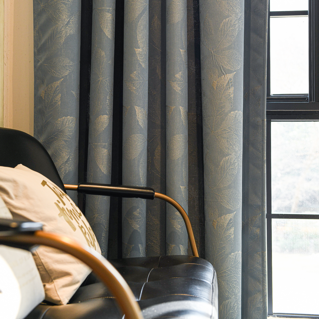 Clementine Embroidered-Pattern Pure Cotton Curtain