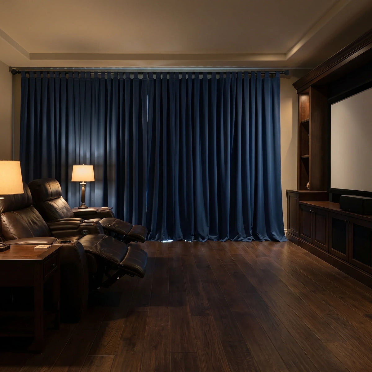 Custom Luxury Silk-Fiber Blackout Curtains