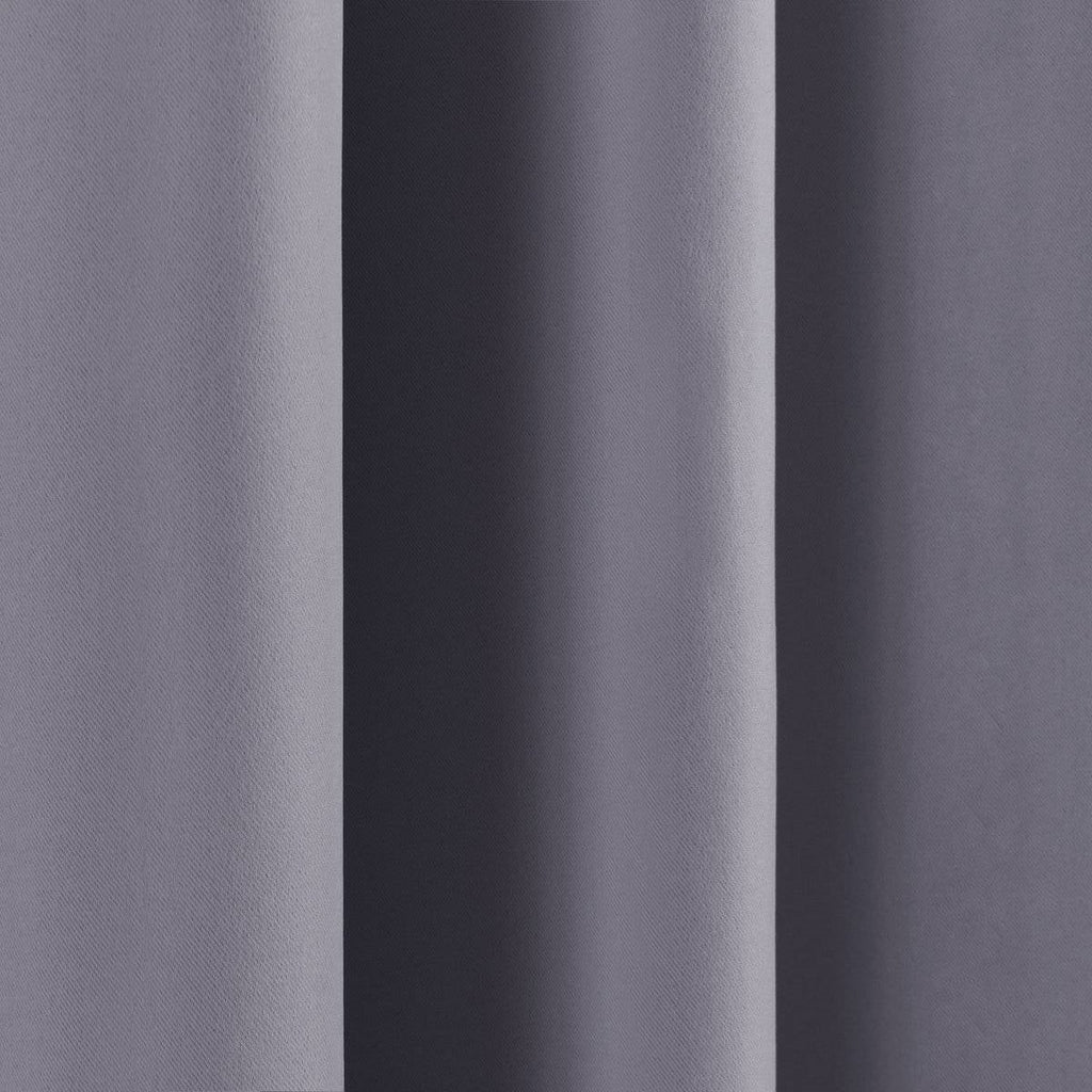 52 x 102 inch Solid GreyThermal Blackout Curtain Panels - Set of 2