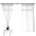 White Tulle Curtains