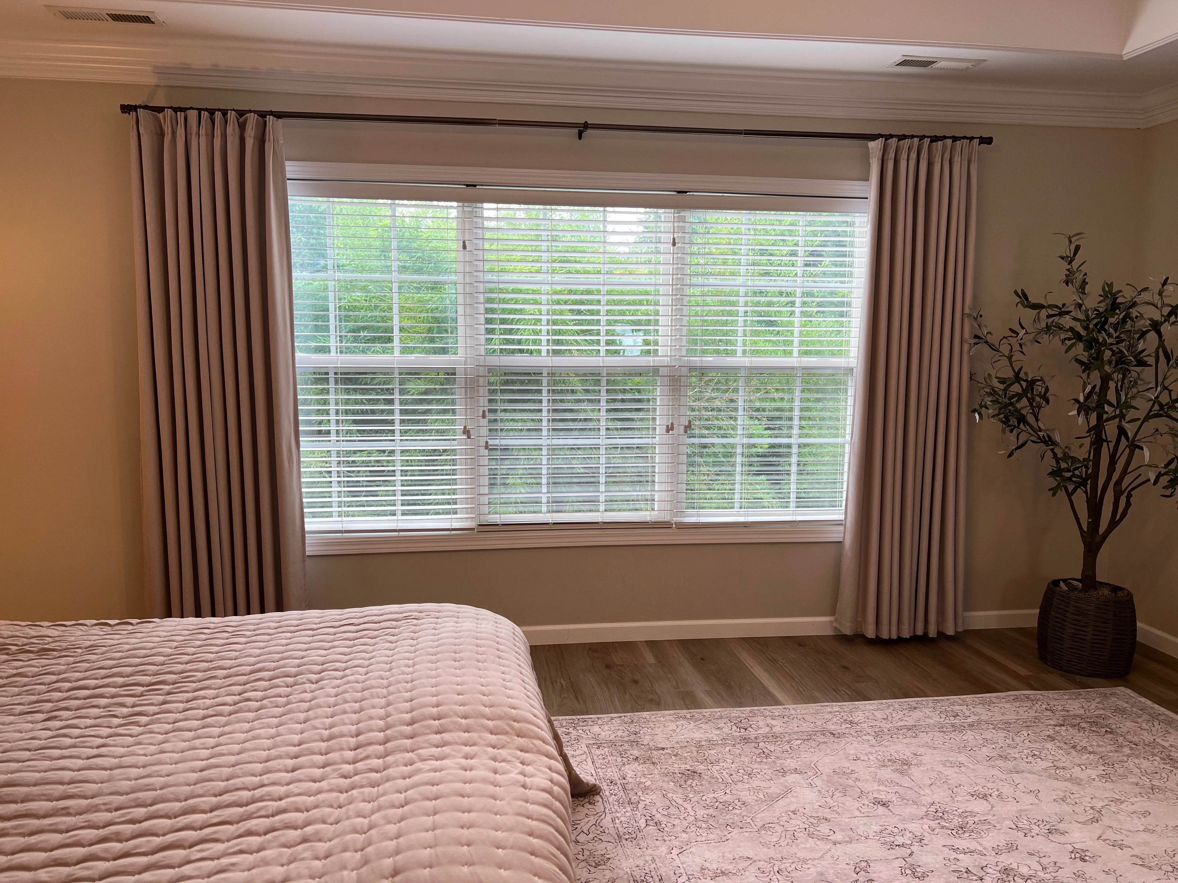 Natural Linen Blackout Woven Texture Curtains