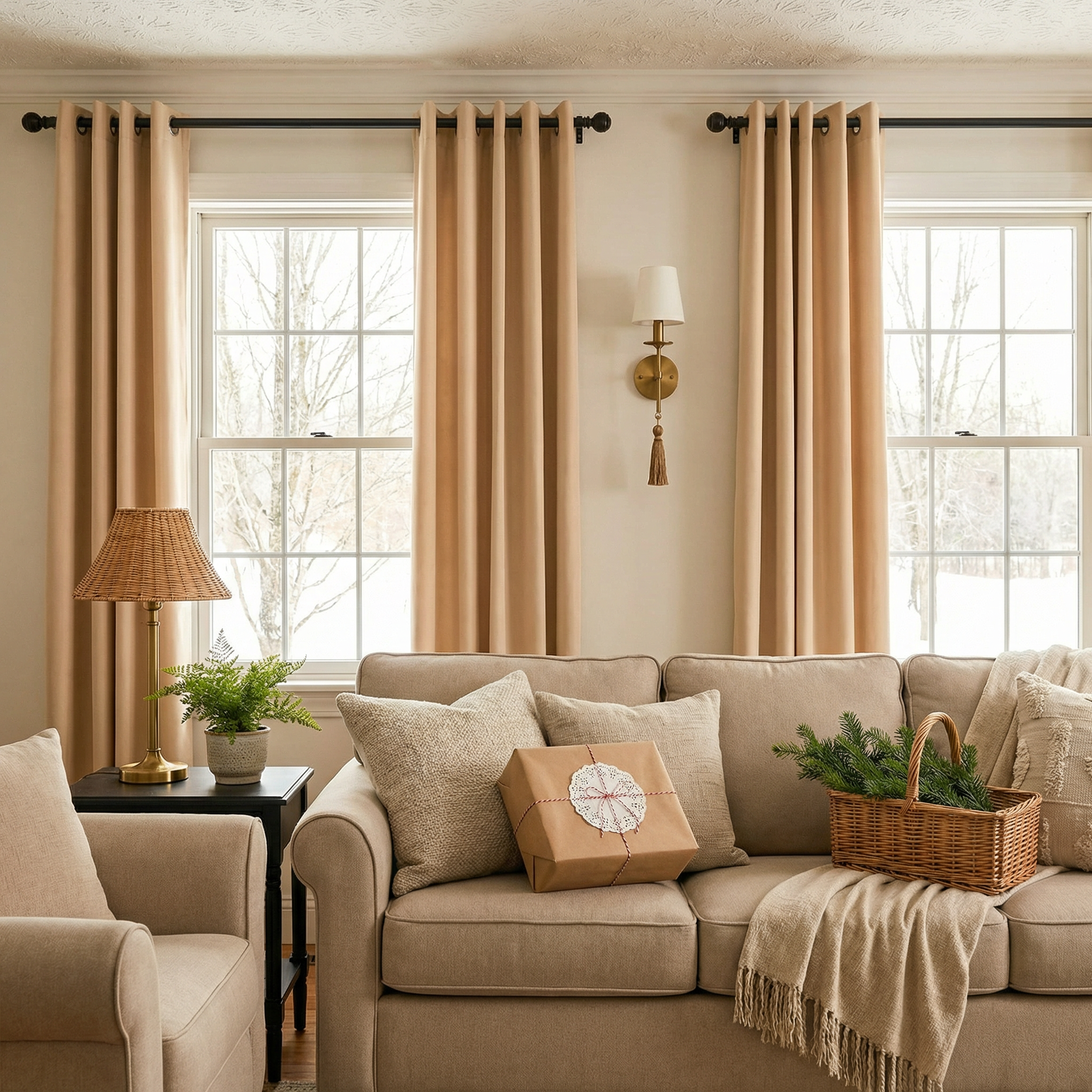 Custom Luxury Silk-Fiber Blackout Curtains