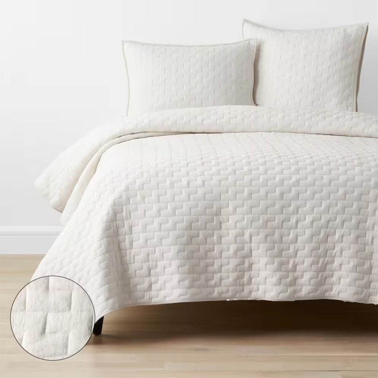 Diamond stitch - Pure Cotton Sateen Quilt Sets