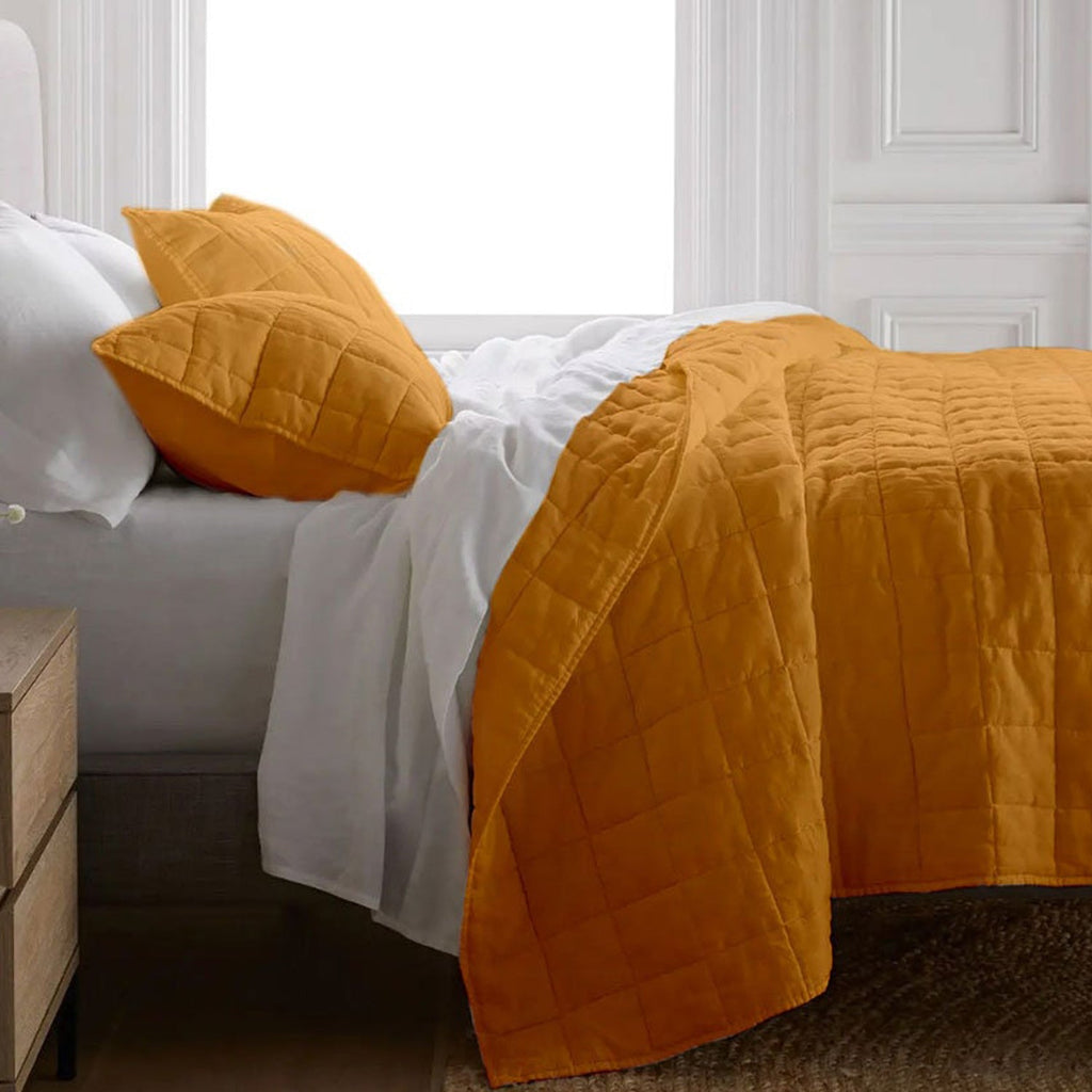 Box stitch - Pure Linen Quilt Sets