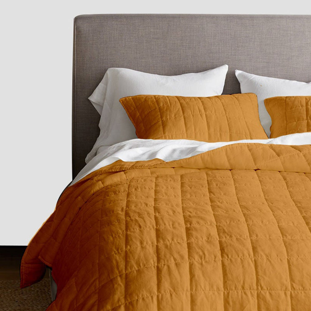 Box stitch - Pure Linen Quilt Sets