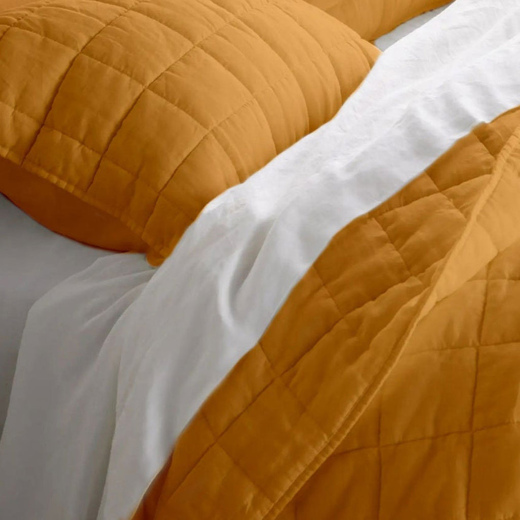Box stitch - Pure Linen Quilt Sets
