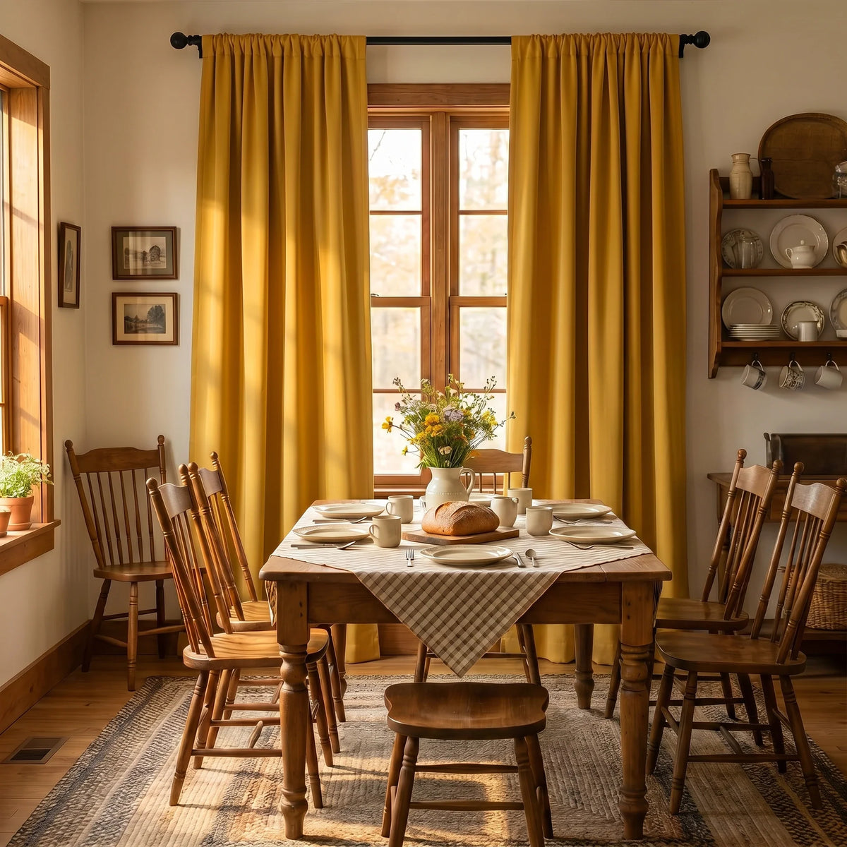 Custom Luxury Silk-Fiber Blackout Curtains
