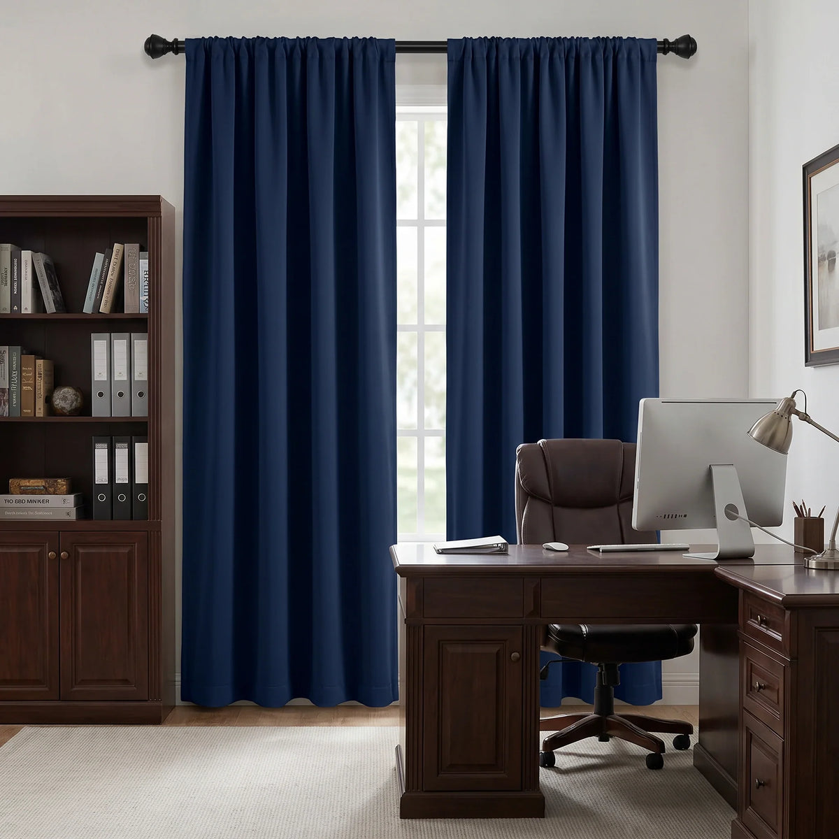 Custom Luxury Silk-Fiber Blackout Curtains