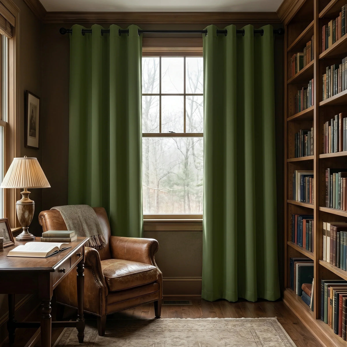 Custom Luxury Silk-Fiber Blackout Curtains
