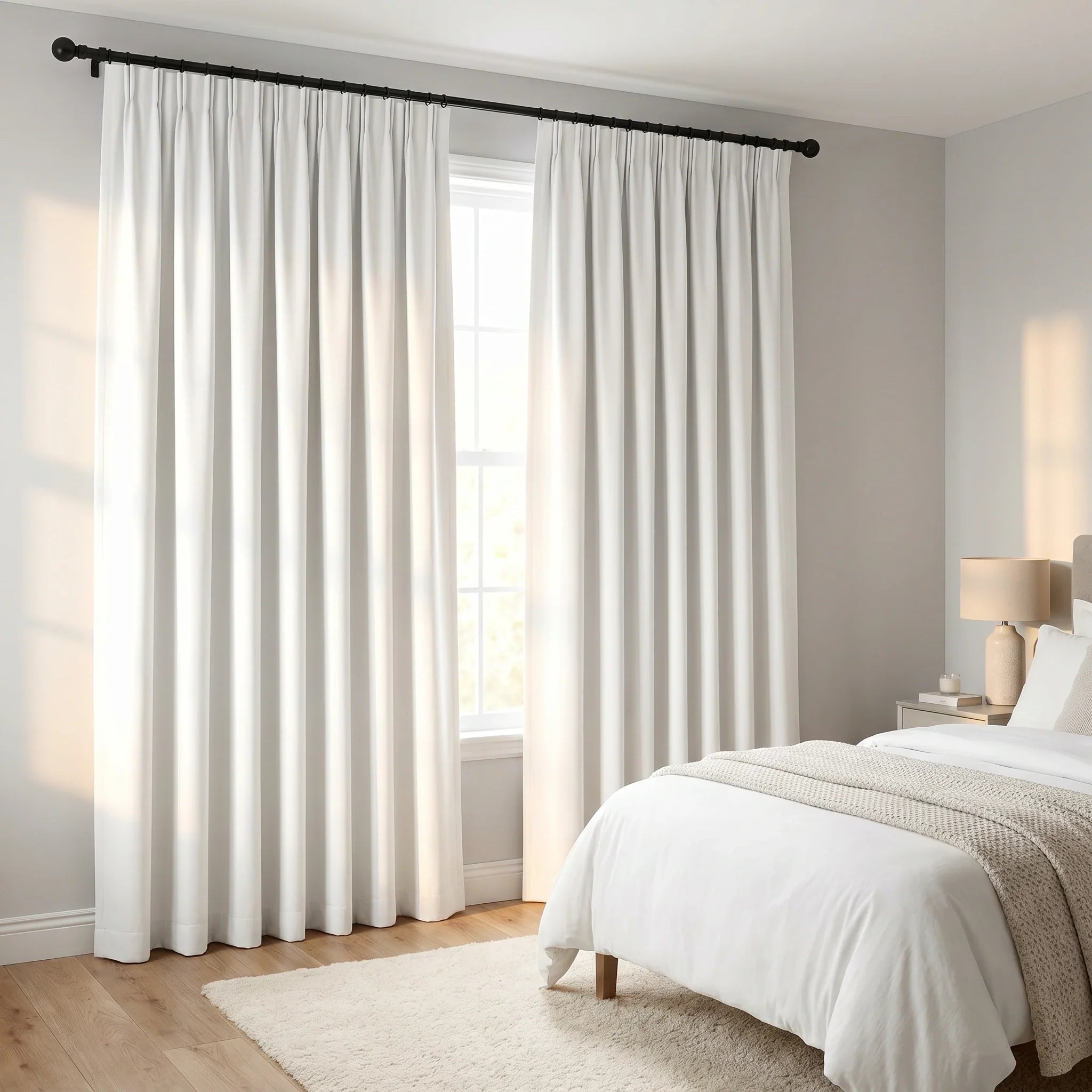 Custom Luxury Silk-Fiber Blackout Curtains