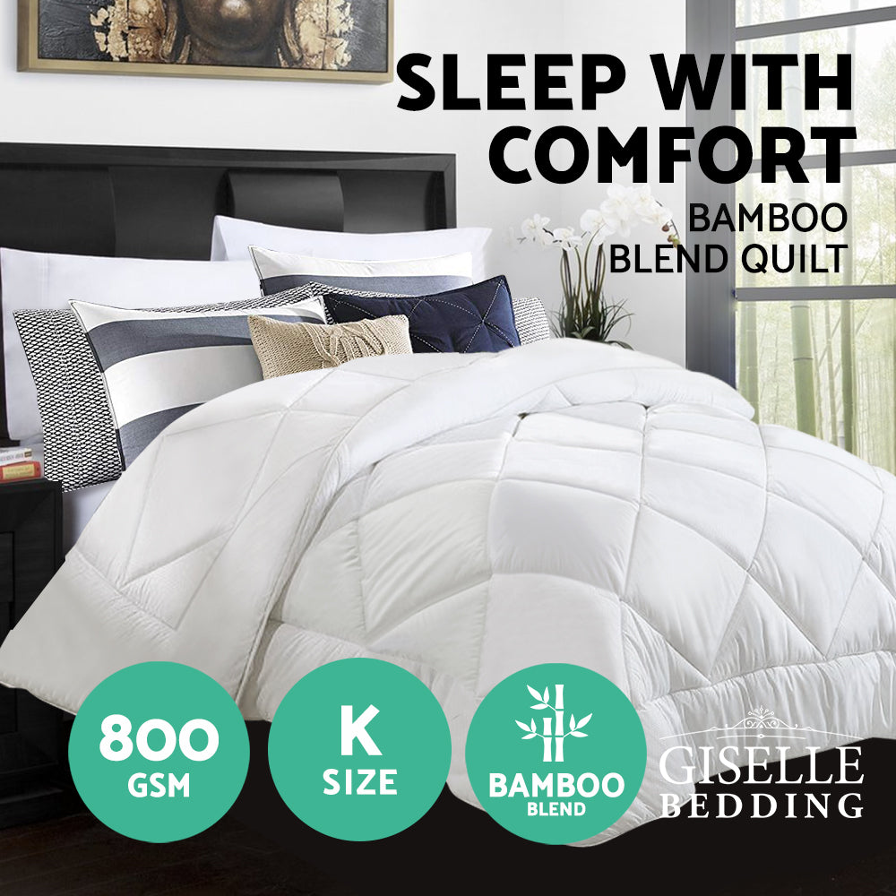 NNEDSZ Bedding Bamboo Microfiber Microfibre Quilt Duvet Cover Doona Winter King