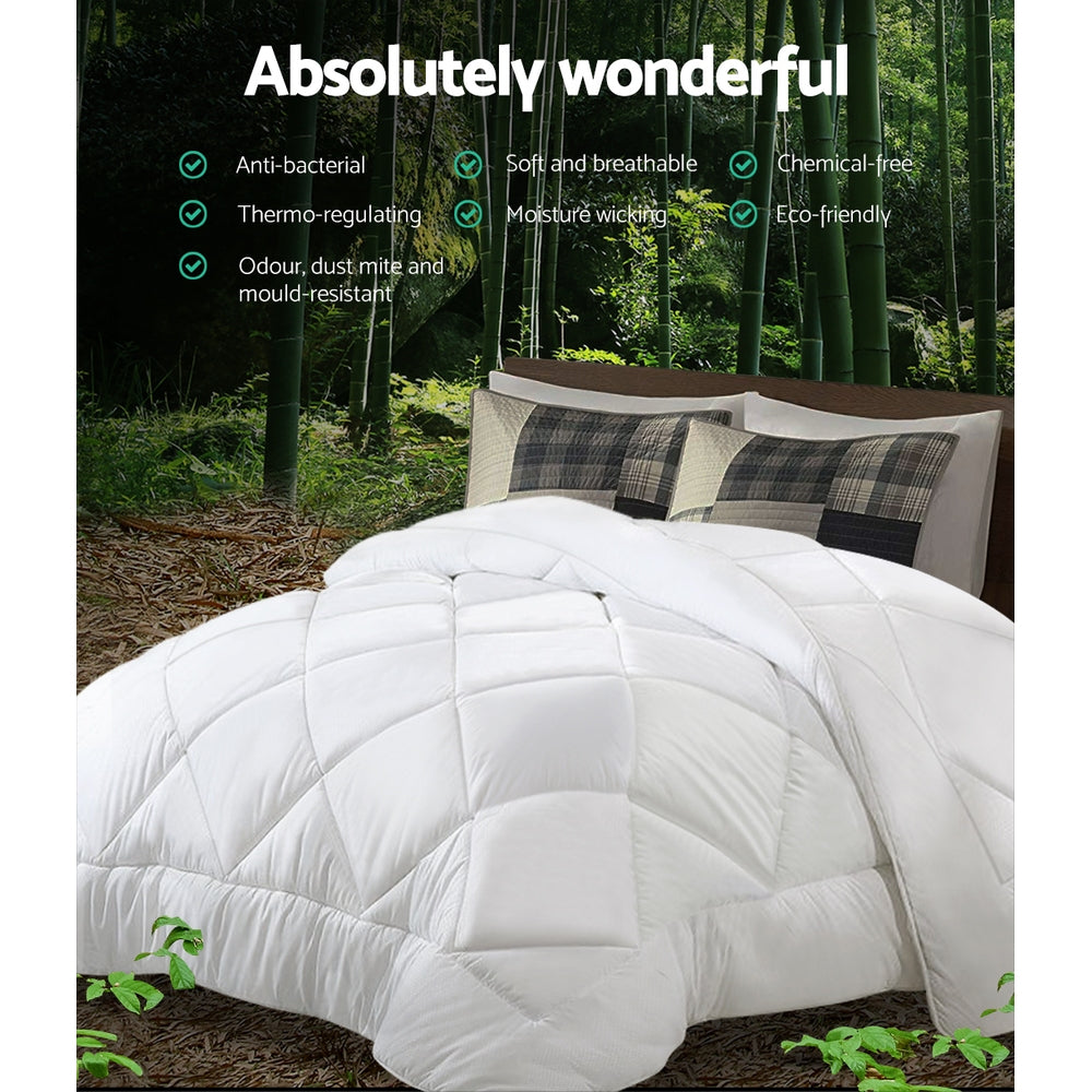 NNEDSZ Bedding Bamboo Microfiber Microfibre Quilt Duvet Cover Doona Winter King