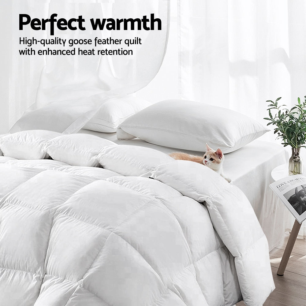 NNEDSZ Bedding 800GSM Goose Down Feather Quilt Cover Duvet Winter Doona White Queen