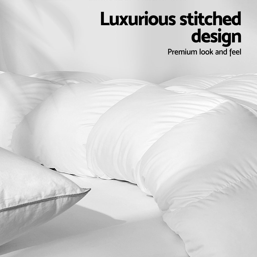 NNEDSZ Bedding 800GSM Goose Down Feather Quilt Cover Duvet Winter Doona White Queen