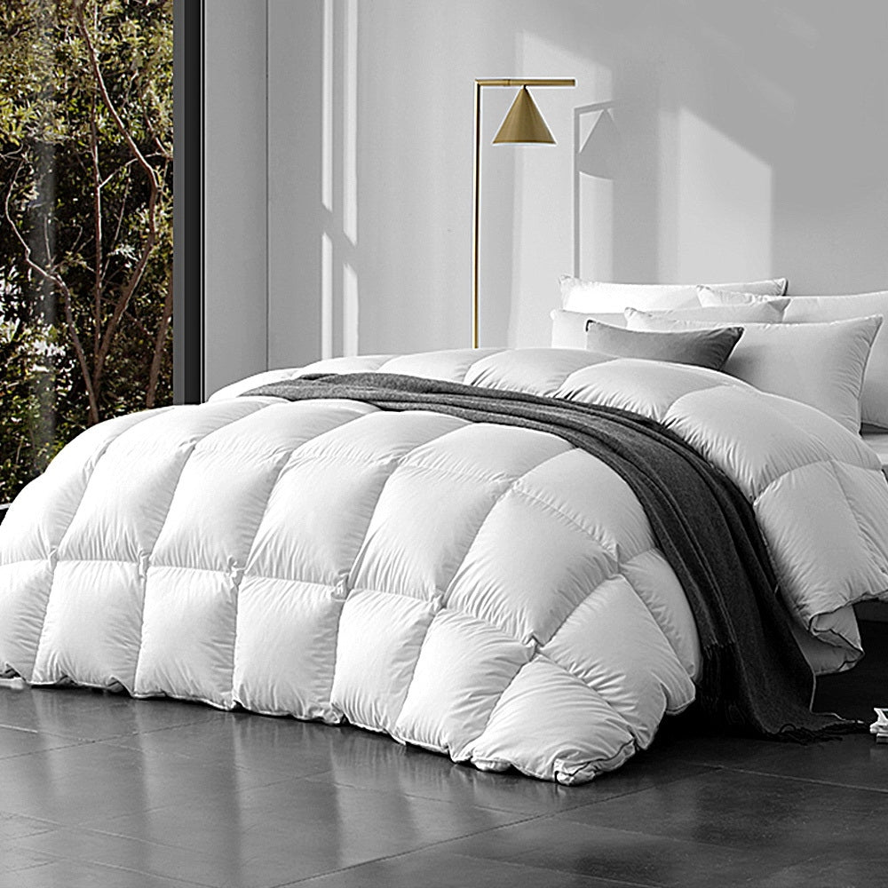 NNEDSZ Bedding 800GSM Goose Down Feather Quilt Cover Duvet Winter Doona White Super King