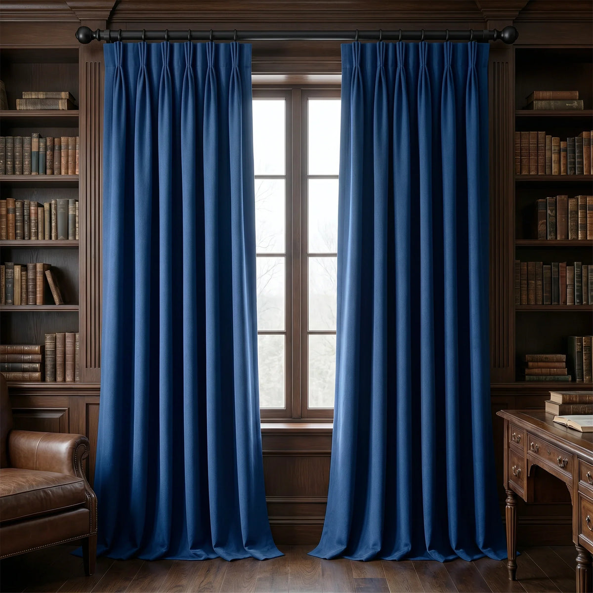 Custom Luxury Silk-Fiber Blackout Curtains