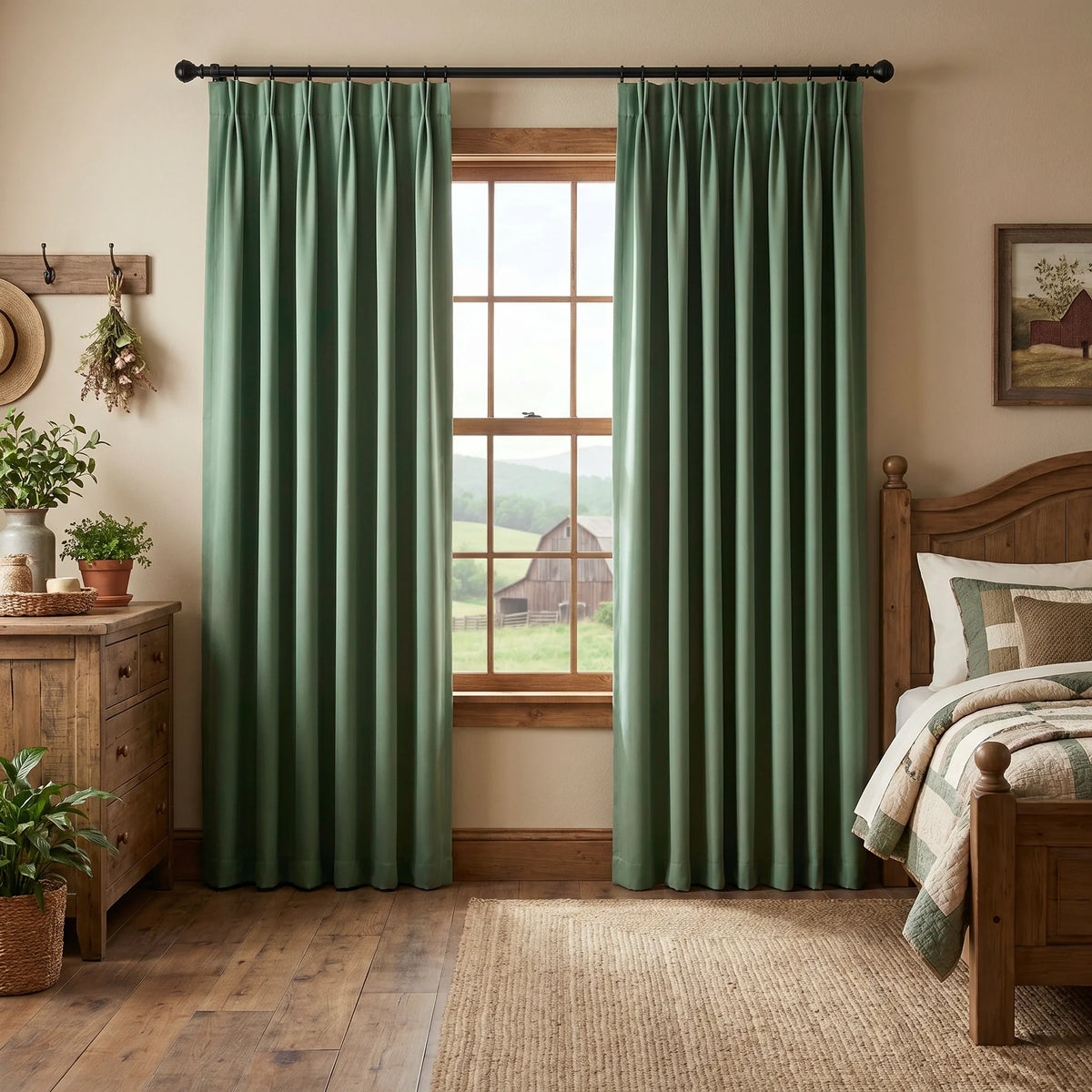 Custom Luxury Silk-Fiber Blackout Curtains