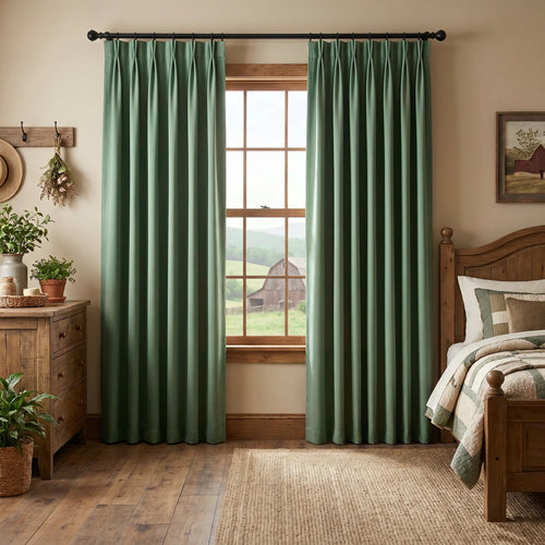 Custom Luxury Silk-Fiber Blackout Curtains