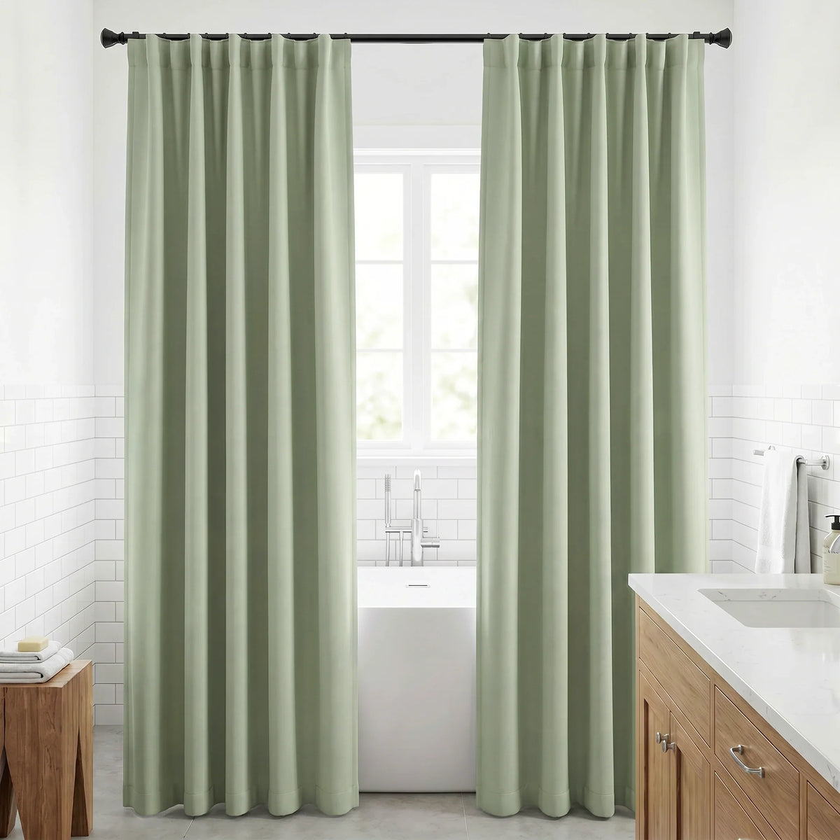 Custom Luxury Silk-Fiber Blackout Curtains