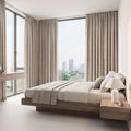 Aurelia Embroidered-Pattern Cotton Curtain