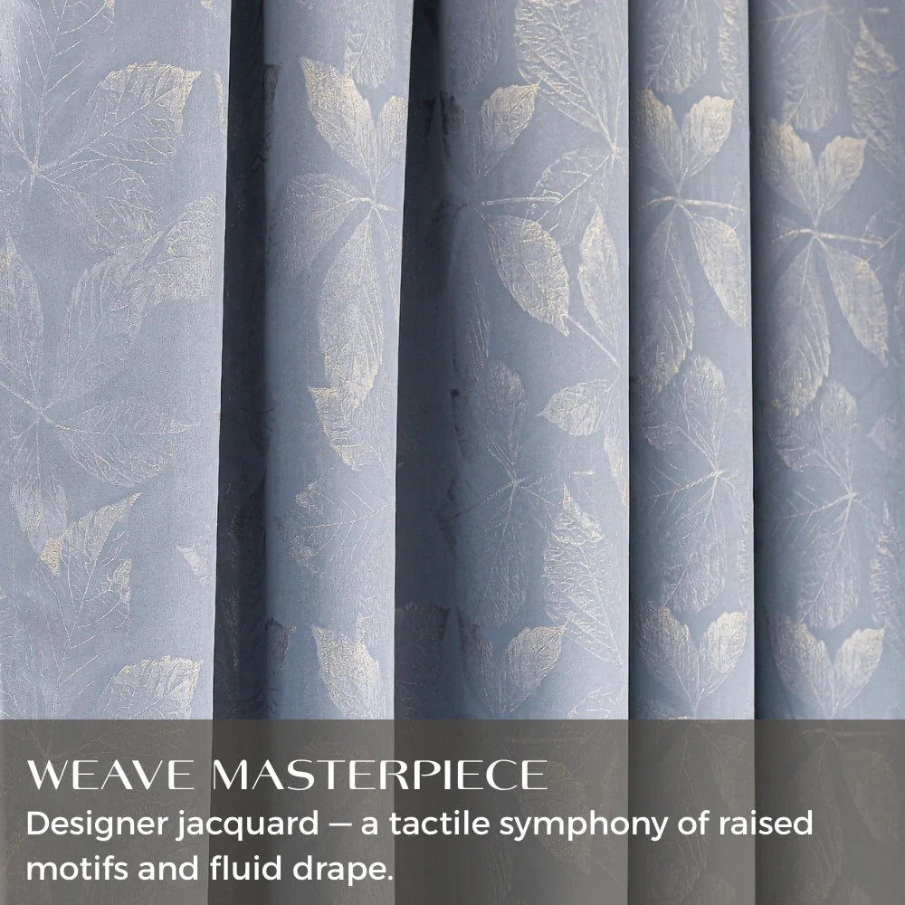 Clementine Embroidered-Pattern Pure Cotton Curtain