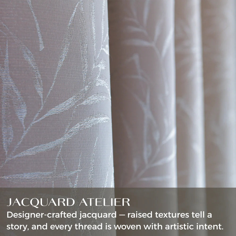 Elowen Embroidered-Pattern Cotton Curtain