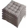 6 Pcs Chair Cushions, Decorative Cushion, Chair Cushion, Garden Cushions, 12 Stitched Details, Different Patterns, Polyester, a, 40 x 40 cm