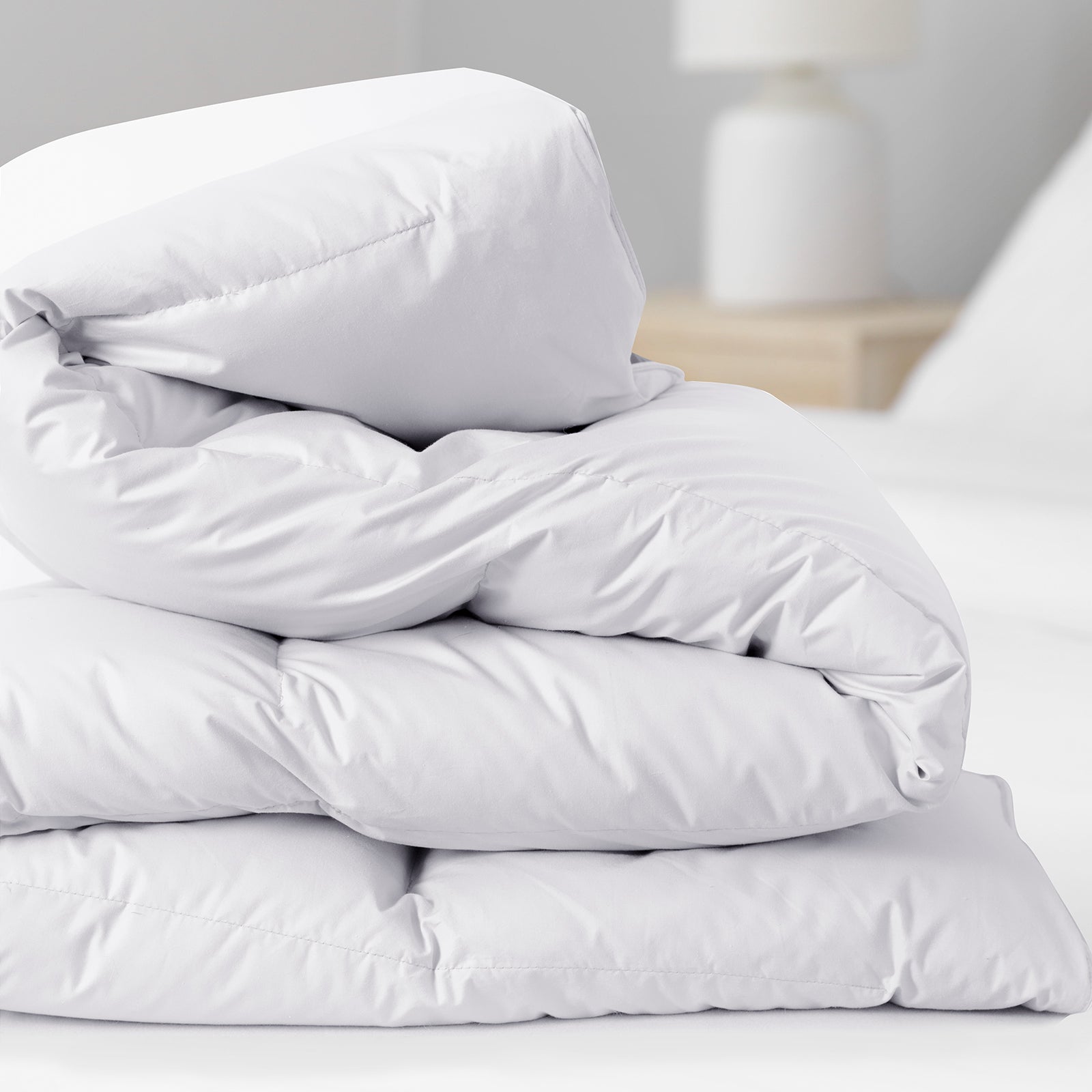 NNEDSZ Comfort 800GSM Silk Blend Quilt Duvet Ultra Warm Winter Weight Doona Single White