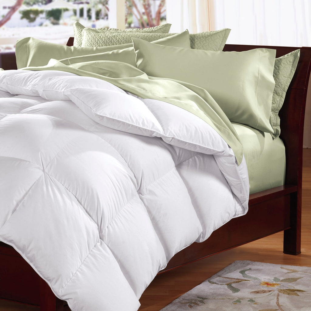 NNEDSZ Soft Goose Feather Down Quilt Duvet Doona 95% Feather 5% Down All-Seasons King White