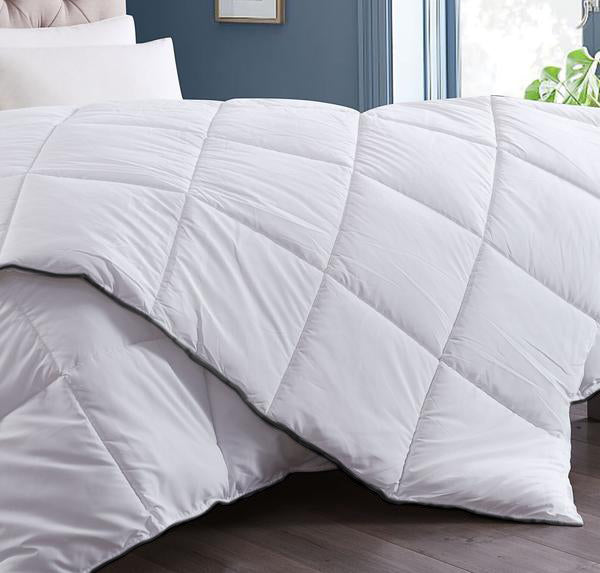 NNEDSZ Comfort 350GSM Luxury Soft Bamboo All-Seasons Quilt Duvet Doona All Sizes Queen White