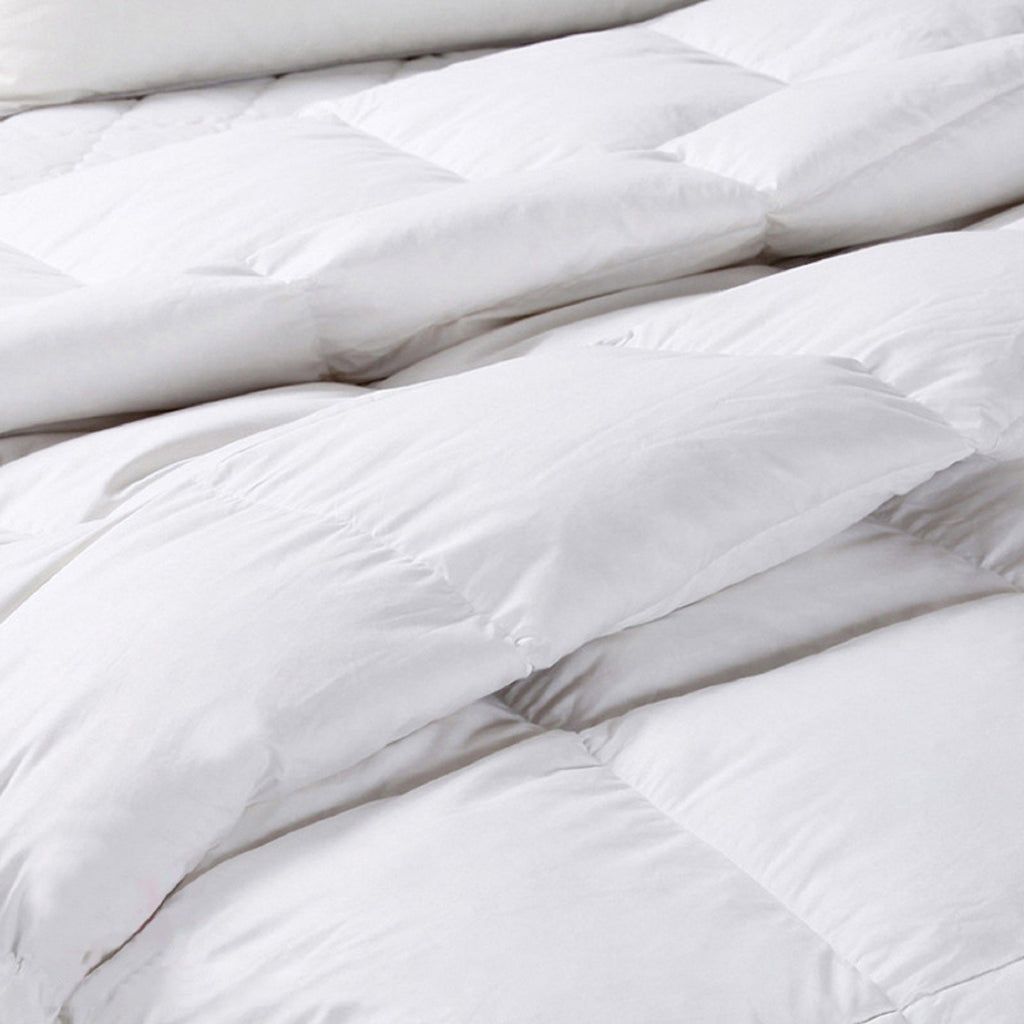 NNEDSZ Comfort 50% Goose Feather 50% Down 500GSM Quilt Duvet Deluxe Soft Touch Double White
