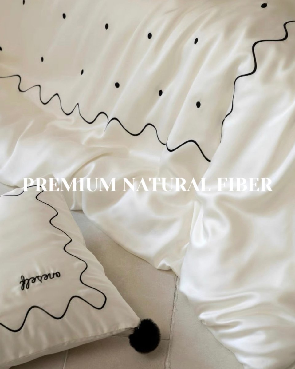 Elegant Retro Silky Smooth Cooling Tencel Lyocell Queen Size Duvet Cover Set