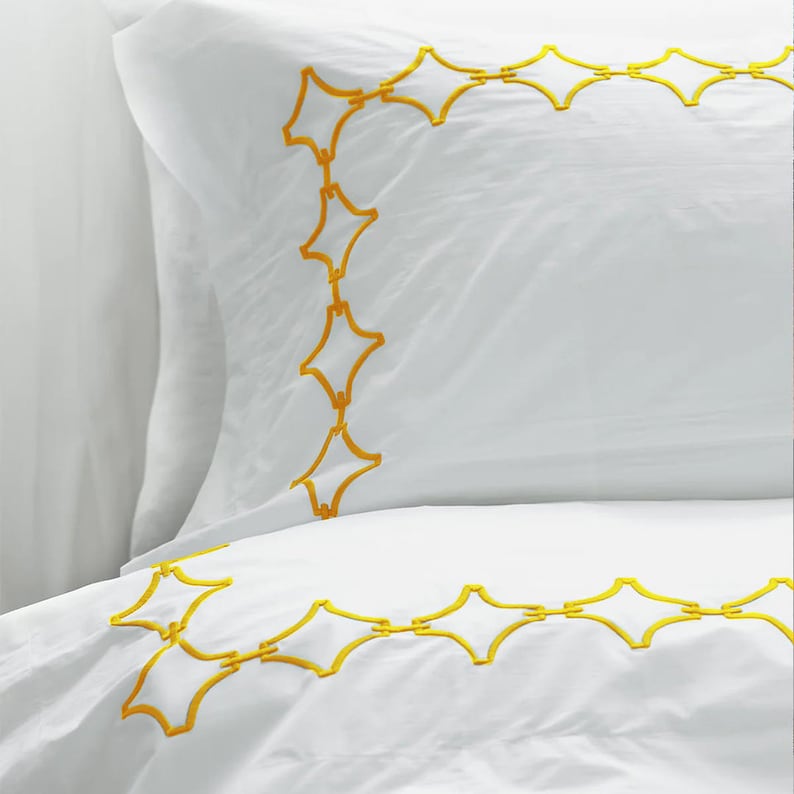 Links - Pure Linen Embroidered Edge Duvet Cover Sets