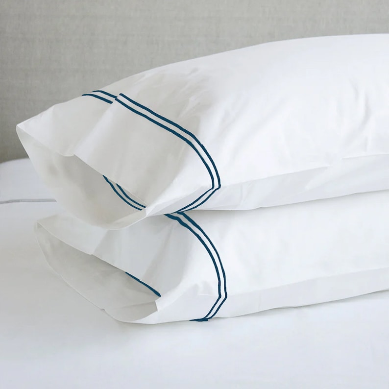 Tracks - Linen Cotton Embroidered Edge Duvet Cover Sets